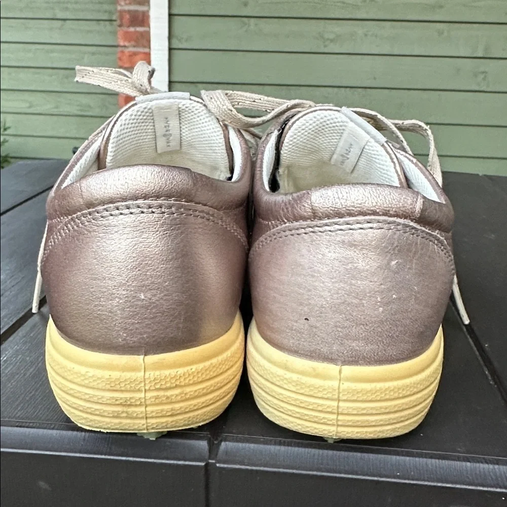 Ecco Shoes Hydromax Casual Sneakers Leather Lace Up in pewter bronze shade